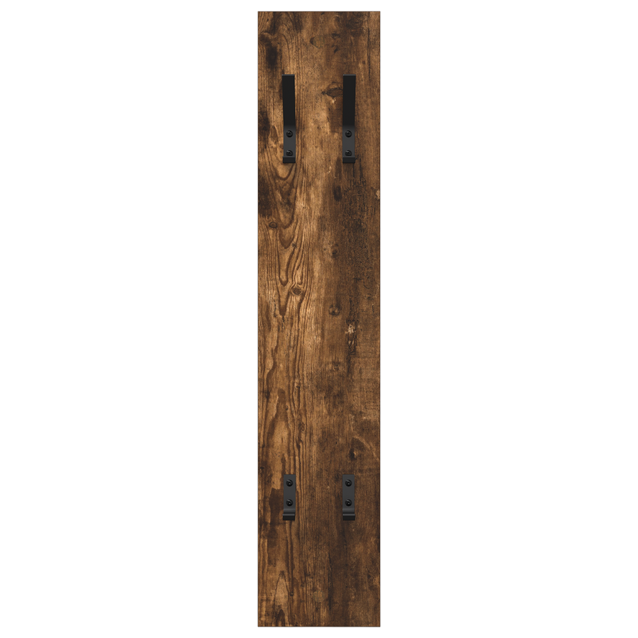 Wandgemonteerde kapstok Gerookt eiken 20 x 1,5 x 100 cm