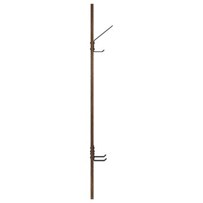 Wandgemonteerde kapstok Gerookt eiken 20 x 1,5 x 100 cm