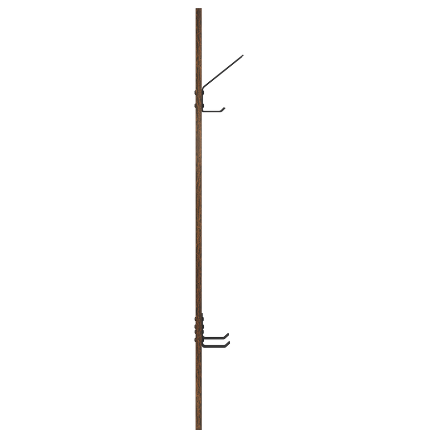 Wandgemonteerde kapstok Gerookt eiken 20 x 1,5 x 100 cm