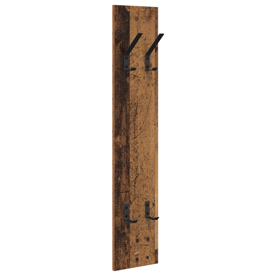 Wandgemonteerde kapstok Oud hout 20 x 1,5 x 100 cm Bewerkt hout