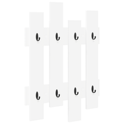 Wall-mounted coat rack White 60 x 3 x 82 cm Engineered wood