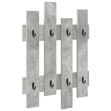 Wandgemonteerde kapstok Beton grijs 60 x 3 x 82 cm Bewerkt hout