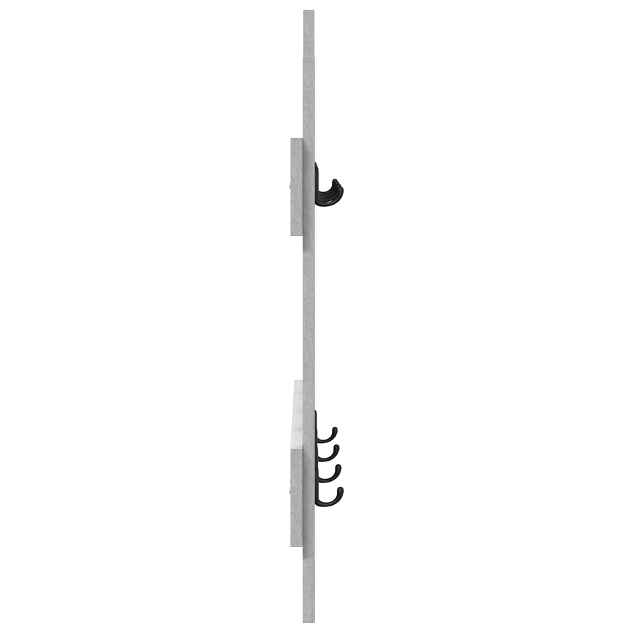 Wandgemonteerde kapstok Beton grijs 60 x 3 x 82 cm Bewerkt hout