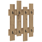 Wall-Mounted Coat Rack with Storage Artisan Oak 60 x 3 x 82 cm