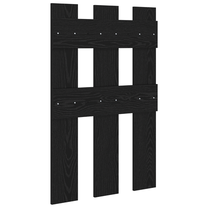 Wandgemonteerde kapstok met opslag Zwart eiken 65 x 3 x 100 cm