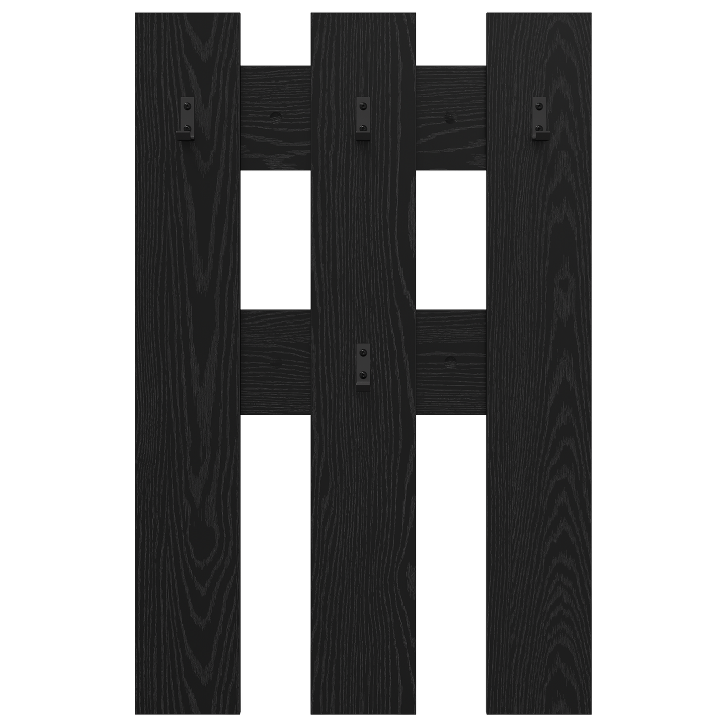 Wandgemonteerde kapstok met opslag Zwart eiken 65 x 3 x 100 cm