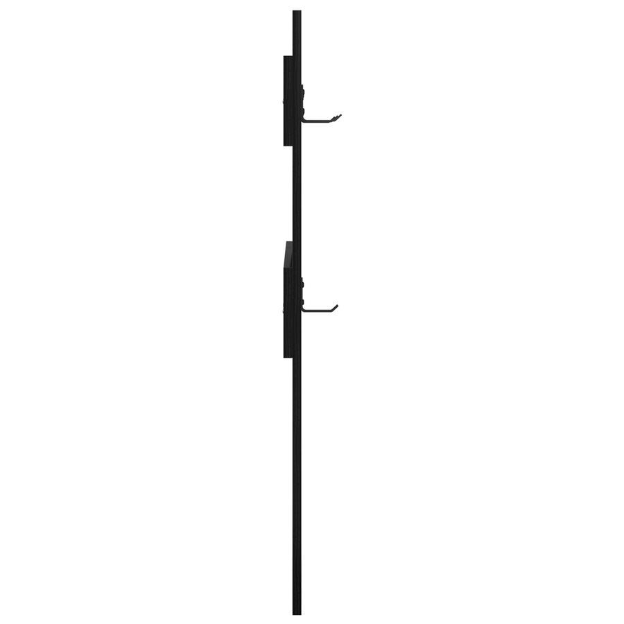 Wandgemonteerde kapstok met opslag Zwart eiken 65 x 3 x 100 cm