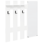 Wall-Mounted Coat Rack White 100 x 10 x 100 cm Engineered Wood
