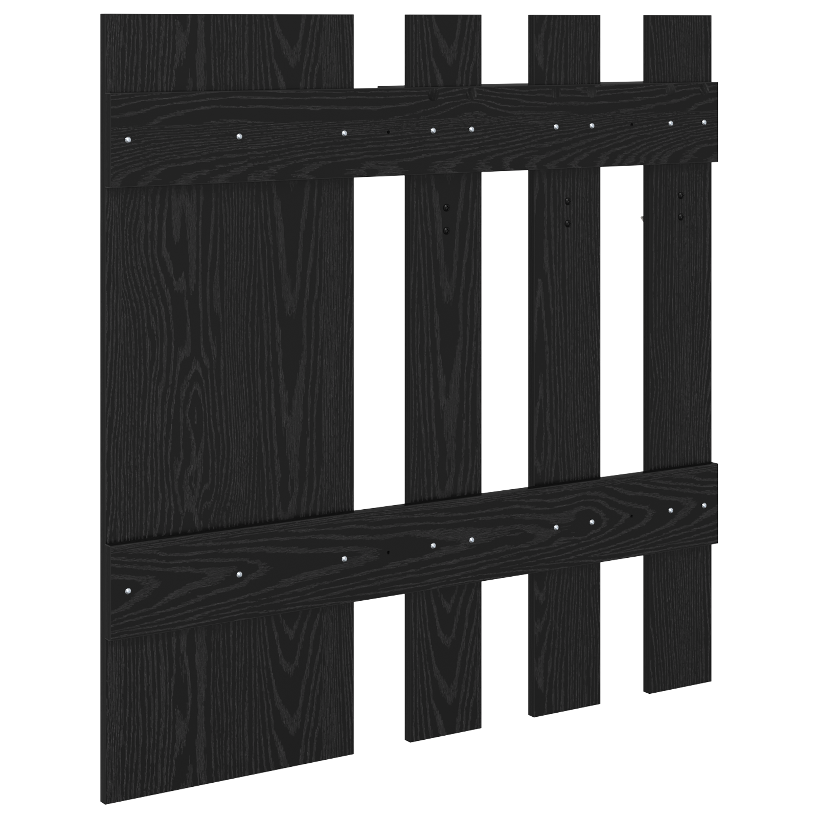 Wandgemonteerde kapstok Zwart eiken 100 x 10 x 100 cm