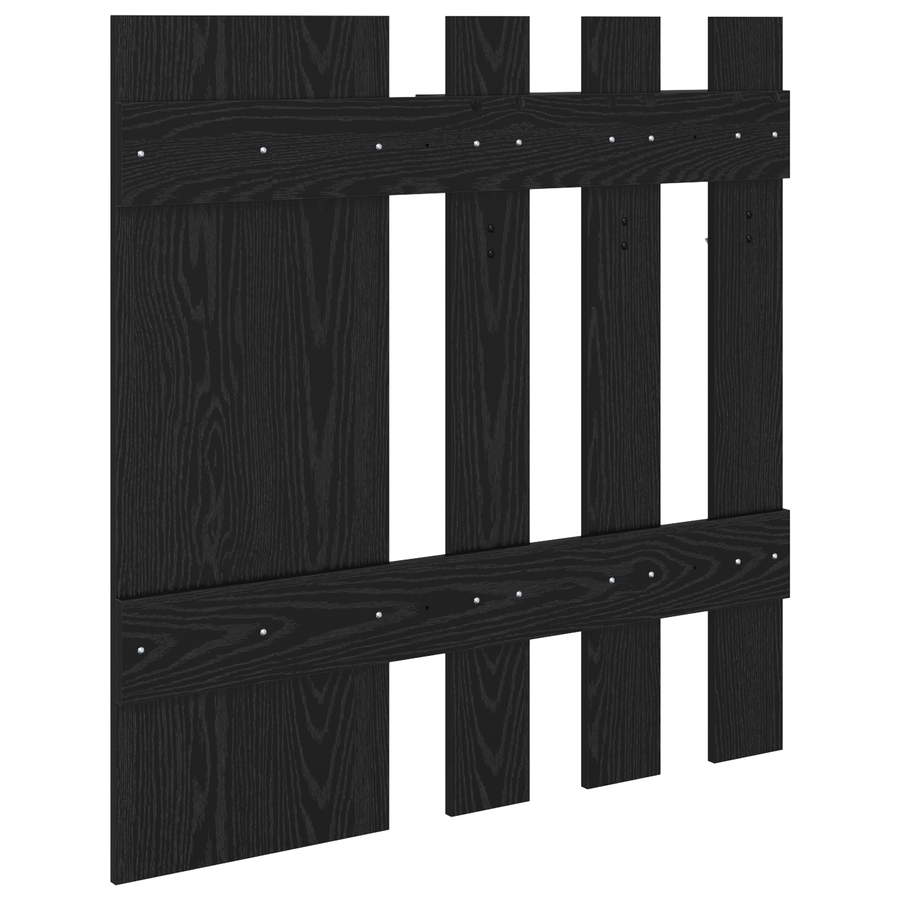 Wandgemonteerde kapstok Zwart eiken 100 x 10 x 100 cm