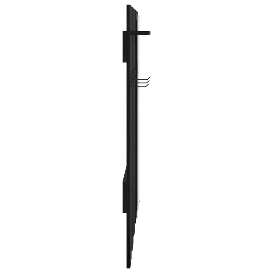 Wandgemonteerde kapstok Zwart eiken 100 x 10 x 100 cm