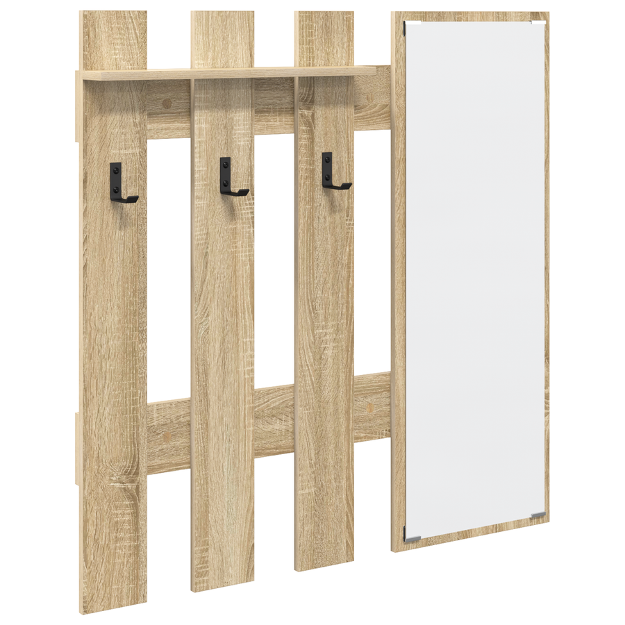 Wandgemonteerde kapstok Sonoma eiken 100 x 10 x 100 cm