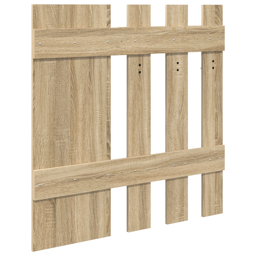 Wandgemonteerde kapstok Sonoma eiken 100 x 10 x 100 cm