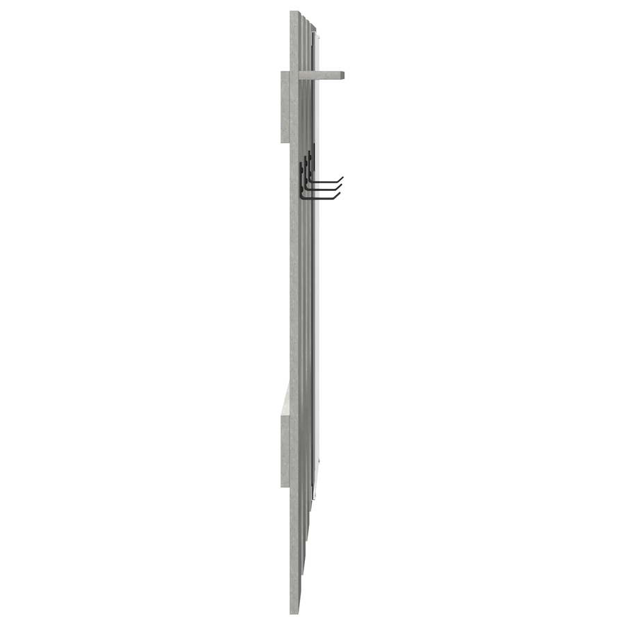 Wandgemonteerde kapstok Beton grijs 100 x 10 x 100 cm