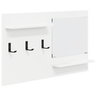 Wall-mounted Coat Rack White 90 x 10 x 50 cm Engineered Wood