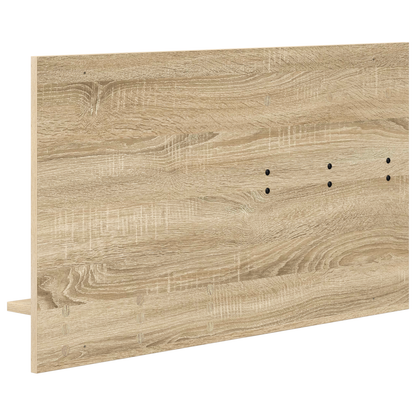 Wandgemonteerde kapstok met plank met opslag Sonoma eiken 90 x 10 x 50 cm