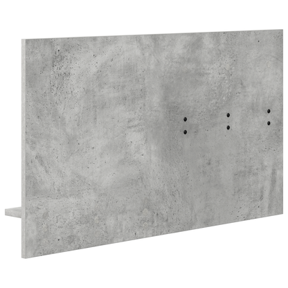 Wandgemonteerde kapstok met plank met opslag met spiegel Beton grijs 90 x 10 x 50 cm