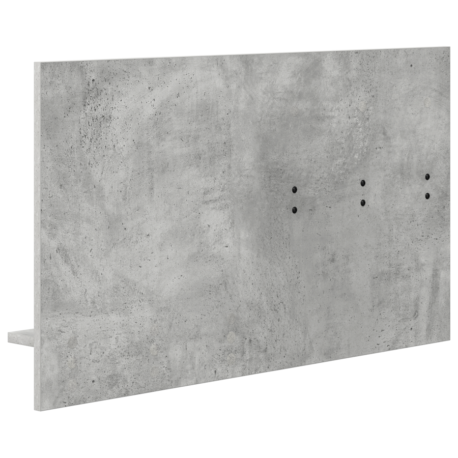 Wandgemonteerde kapstok met plank met opslag met spiegel Beton grijs 90 x 10 x 50 cm