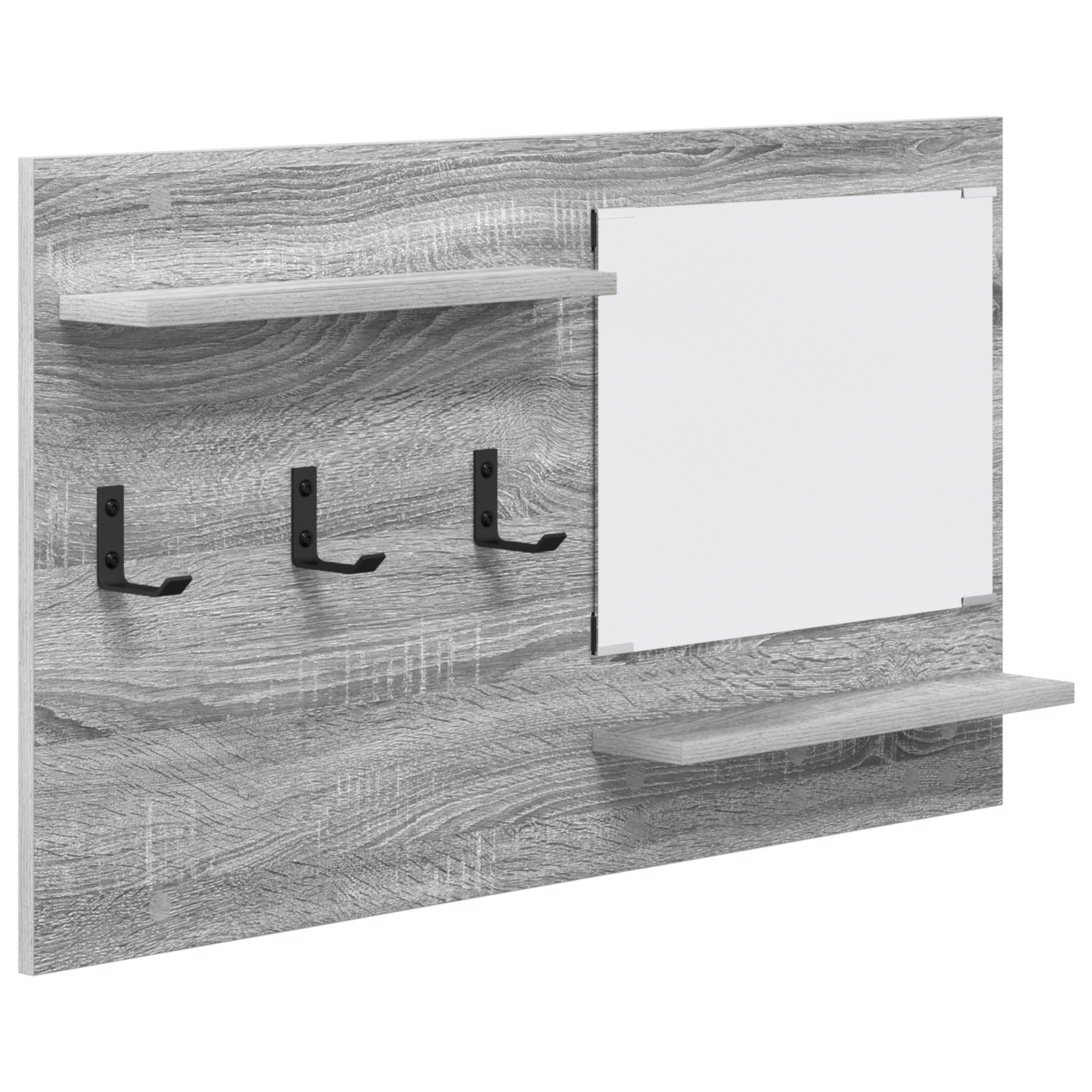 Wandgemonteerde kapstok met plank met opslag Grijs sonoma 90 x 10 x 50 cm