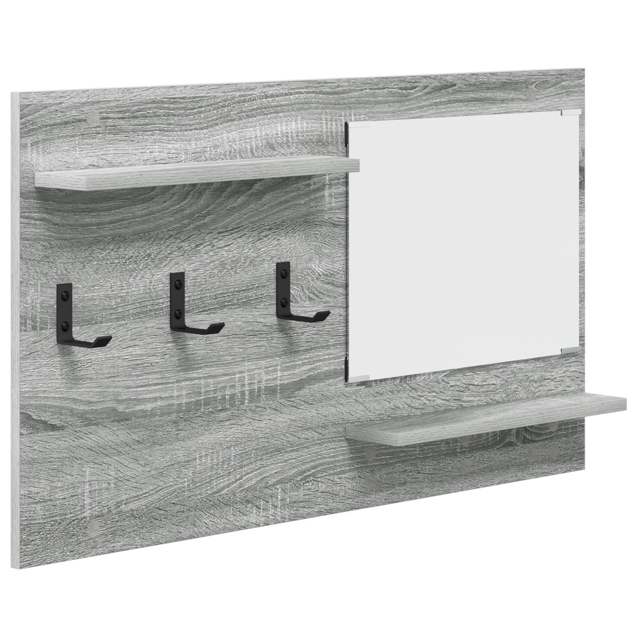 Wandgemonteerde kapstok met plank met opslag Grijs sonoma 90 x 10 x 50 cm