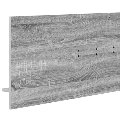 Wandgemonteerde kapstok met plank met opslag Grijs sonoma 90 x 10 x 50 cm