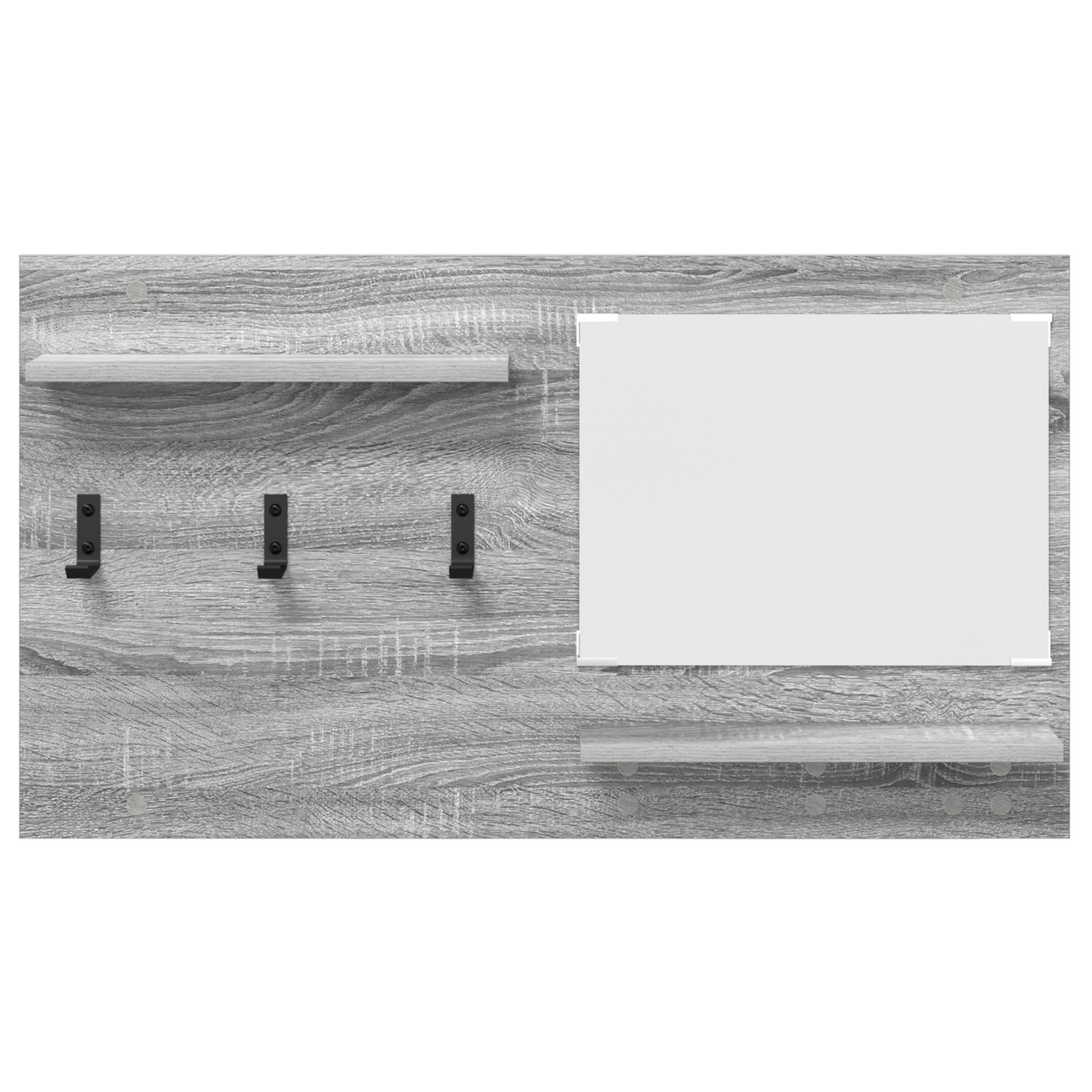 Wandgemonteerde kapstok met plank met opslag Grijs sonoma 90 x 10 x 50 cm