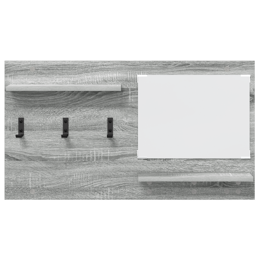 Wandgemonteerde kapstok met plank met opslag Grijs sonoma 90 x 10 x 50 cm