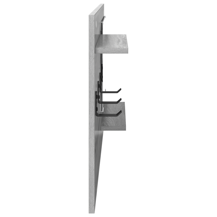 Wandgemonteerde kapstok met plank met opslag Grijs sonoma 90 x 10 x 50 cm