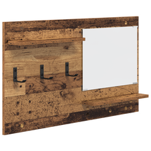 Wandgemonteerde kapstok Oude hout 90 x 10 x 50 cm Bewerkt hout