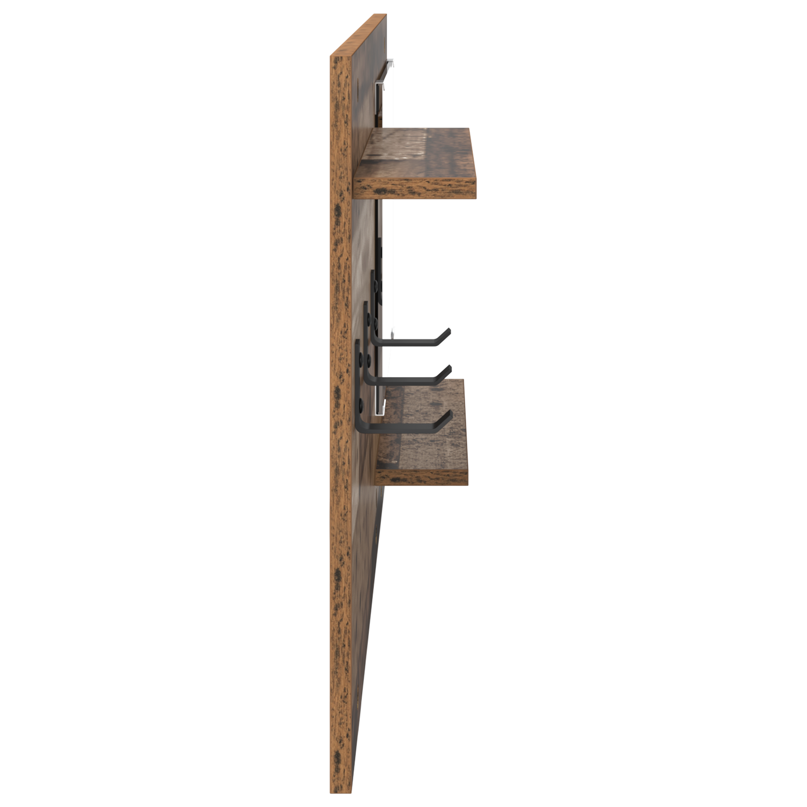 Wandgemonteerde kapstok Oude hout 90 x 10 x 50 cm Bewerkt hout