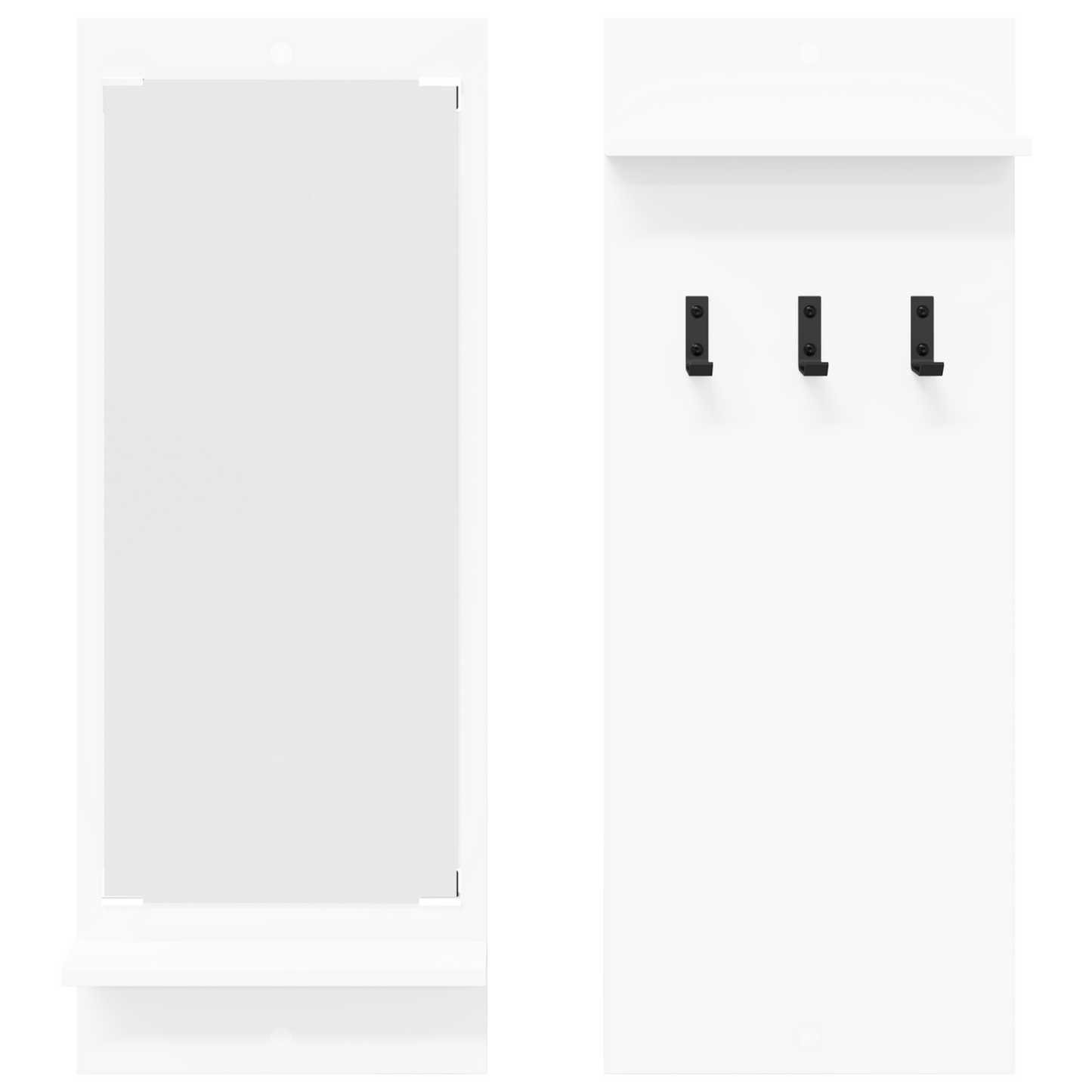 Wandgemonteerde kapstok Wit 70 x 10 x 90 cm Bewerkt hout