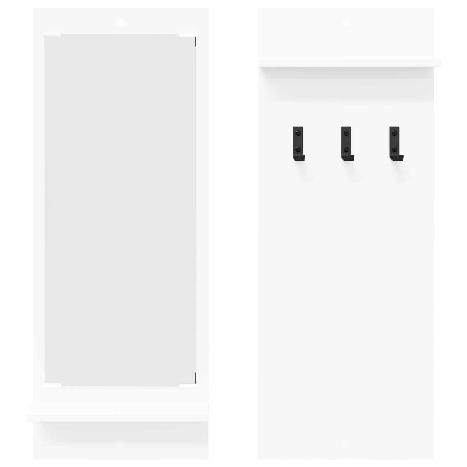 Wandgemonteerde kapstok Wit 70 x 10 x 90 cm Bewerkt hout