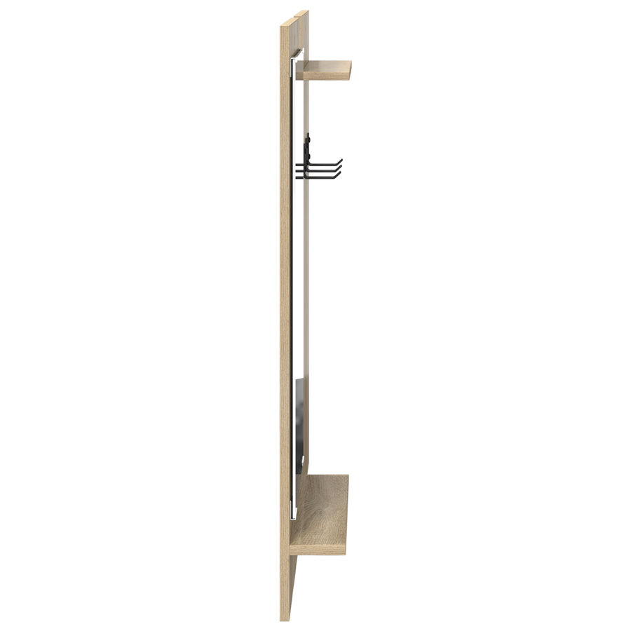 Wandgemonteerde kapstok met plank met opslag Sonoma eiken 70 x 10 x 90 cm