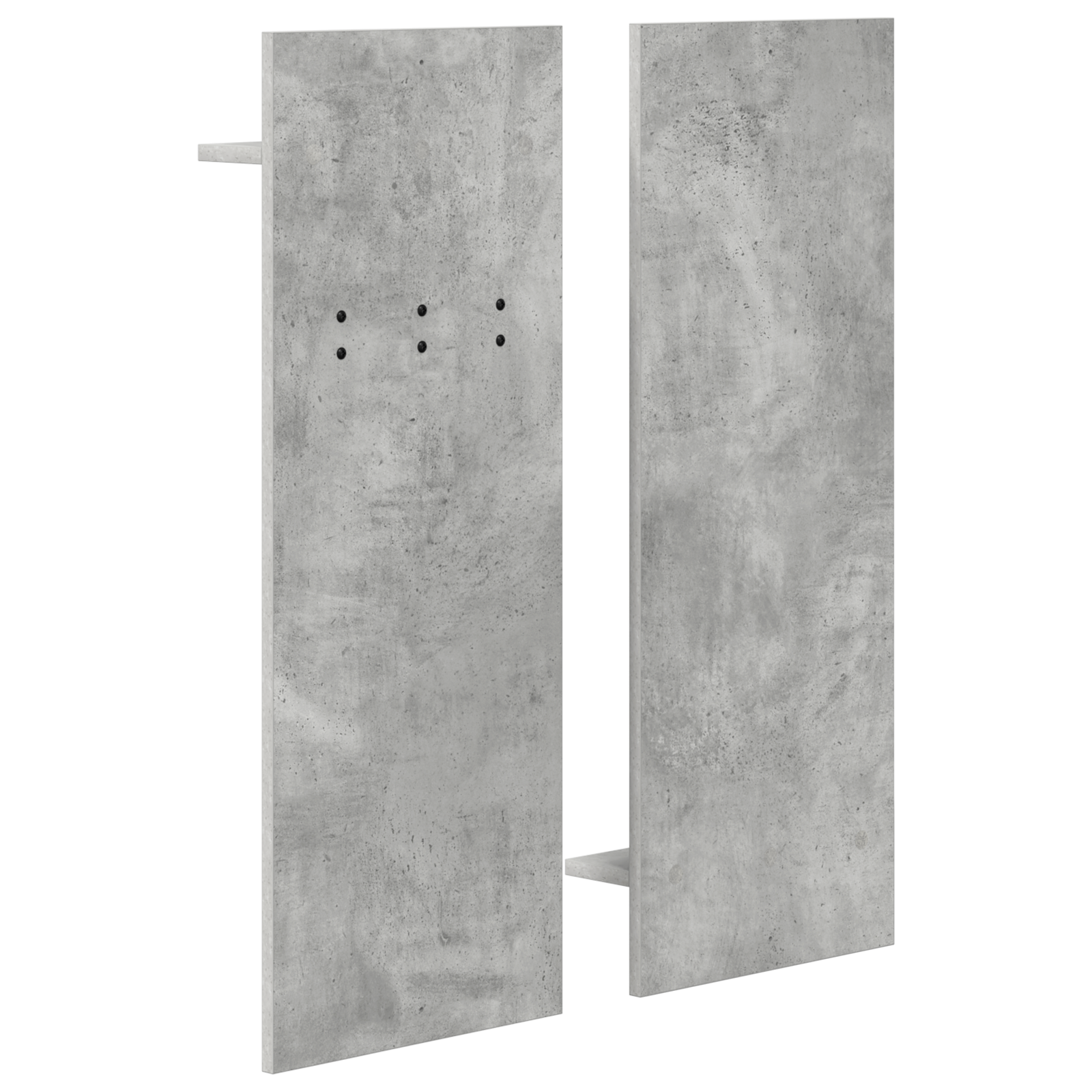 Wandgemonteerde kapstok met plank met opslag met spiegel Beton grijs 70 x 10 x 90 cm