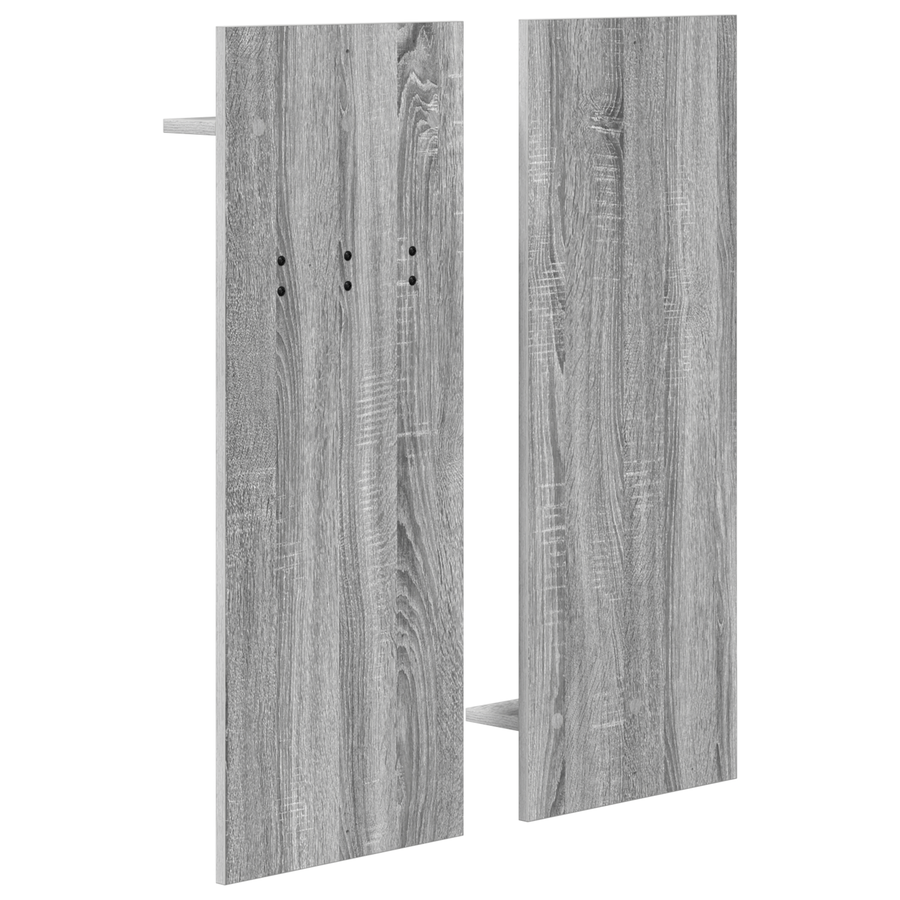 Wandgemonteerde kapstok met plank met opslag Grijs sonoma 70 x 10 x 90 cm