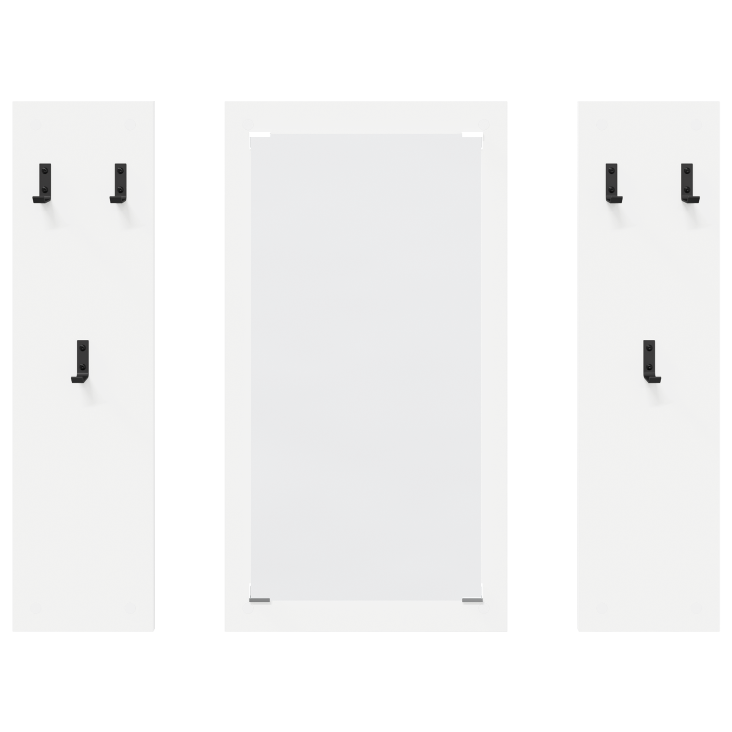 Wandgemonteerde kapstok Wit 96 x 1.5 x 90 cm Bewerkt hout