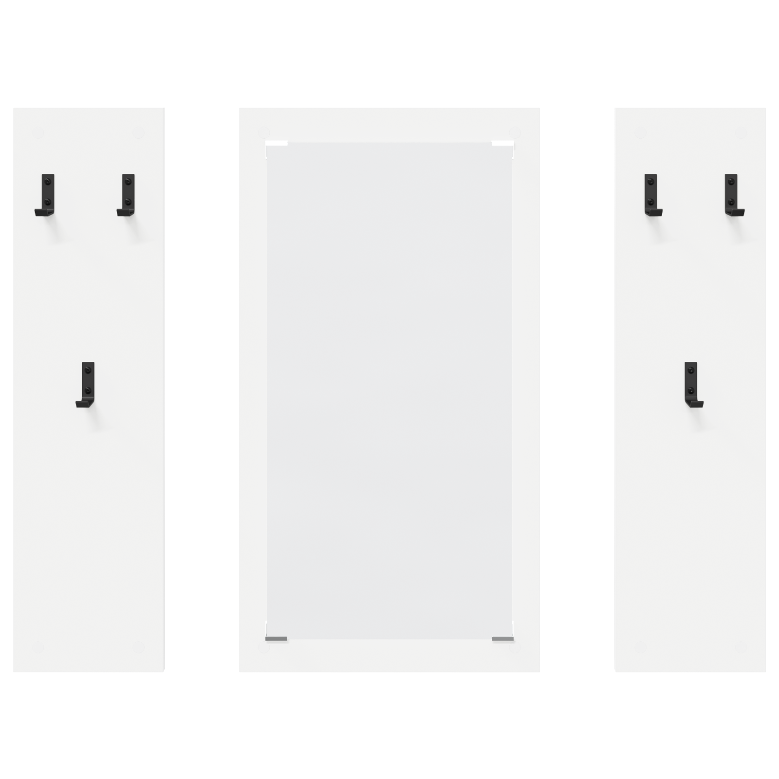 Wandgemonteerde kapstok Wit 96 x 1.5 x 90 cm Bewerkt hout