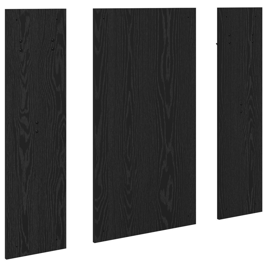 Wandgemonteerde kapstok met opslag Zwart eiken 96 x 1.5 x 90 cm