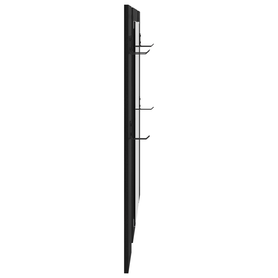 Wandgemonteerde kapstok met opslag Zwart eiken 96 x 1.5 x 90 cm