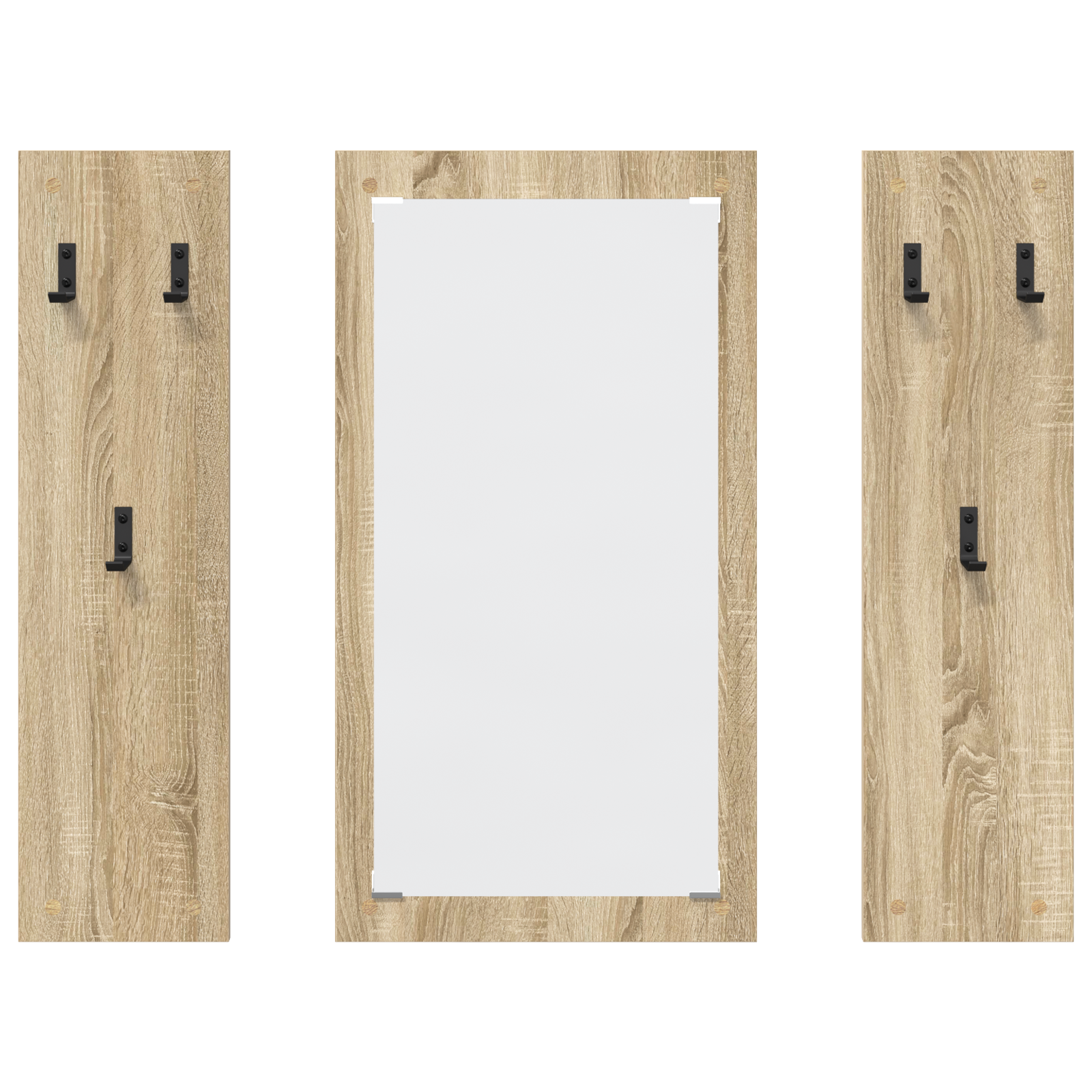 Wandgemonteerde kapstok Sonoma eiken 96 x 1.5 x 90 cm