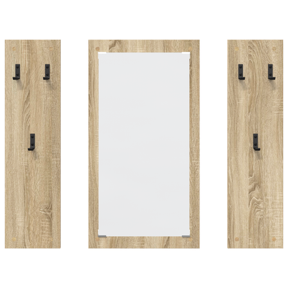 Wandgemonteerde kapstok Sonoma eiken 96 x 1.5 x 90 cm