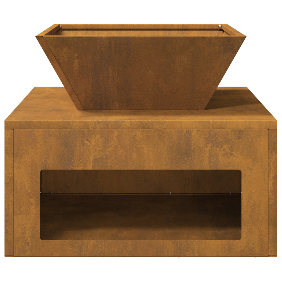 Vuurkorf 50x50x40 cm van cortenstaal