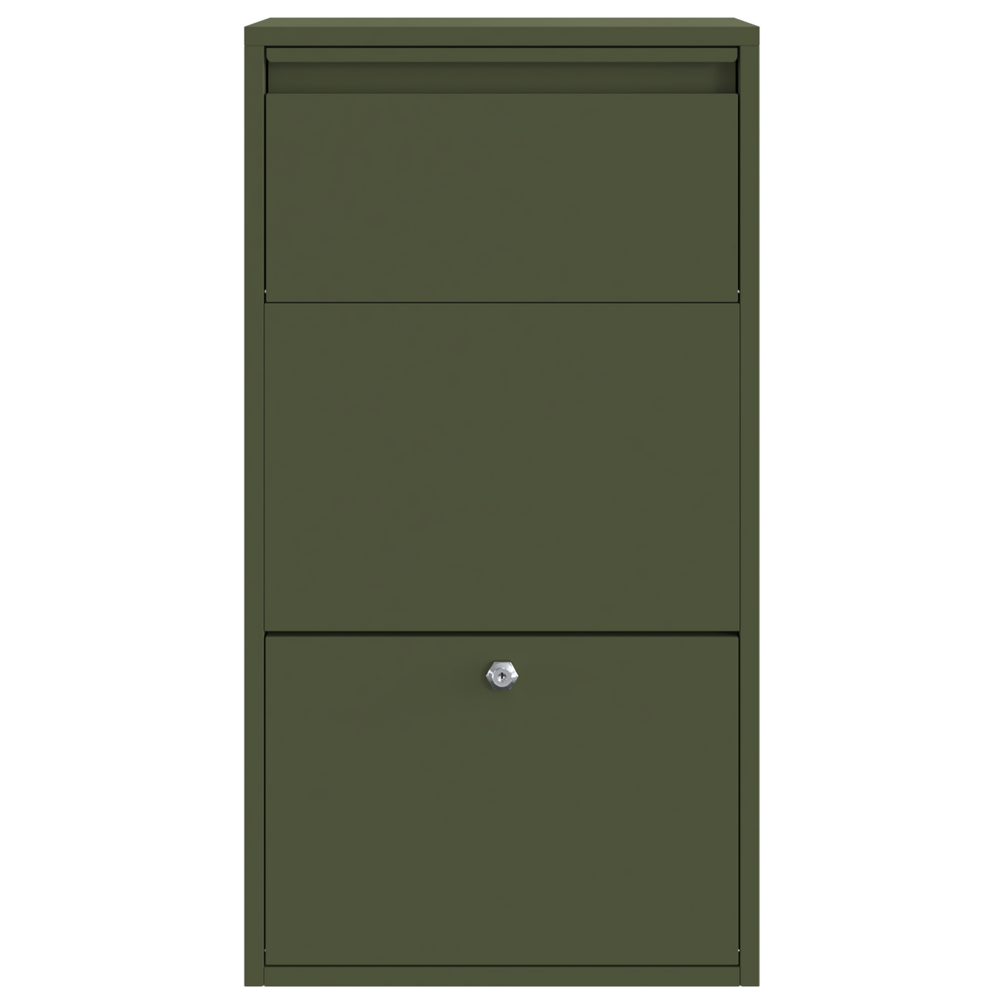 Pakket Brievenbus Olijfgroen 44x22x82 cm Staal