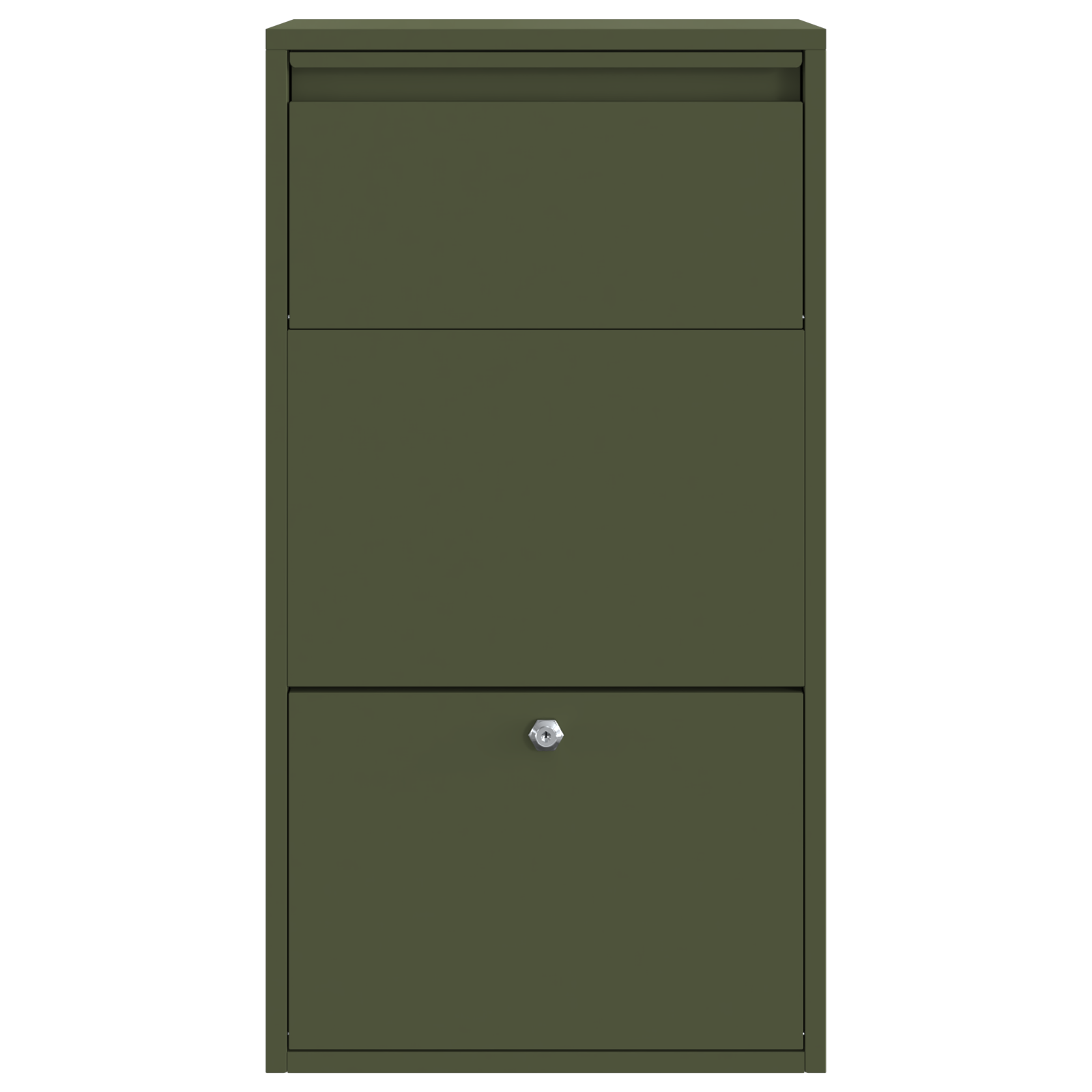 Pakket Brievenbus Olijfgroen 44x22x82 cm Staal