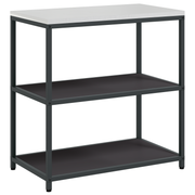 Keukenkast 60x50x92 cm staal zwart