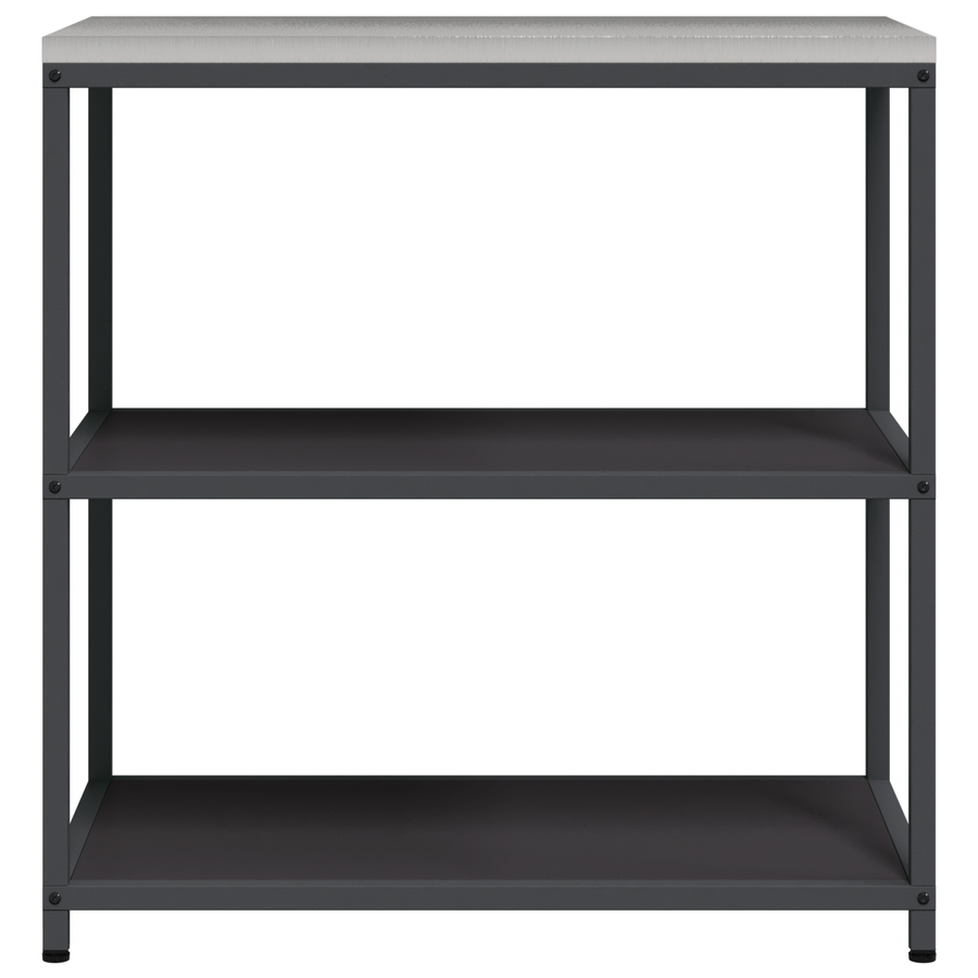 Keuken opslag plank met plank met opslag Zwart 60 x 50 x 92 cm Staal