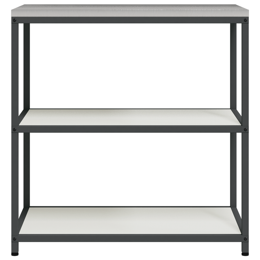 Keuken opslag plank met plank met opslag Wit 60 x 50 x 92 cm Staal
