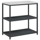 Kitchen storage with shelf Anthracite 90 x 50 x 92 cm Steel