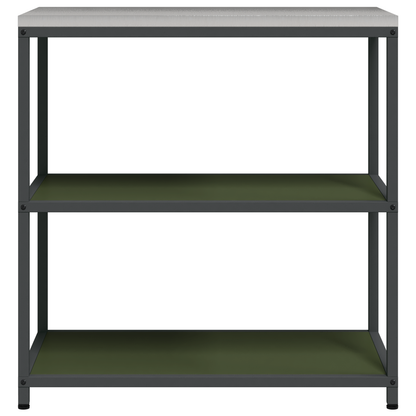 Keuken opslag plank met plank met opslag Olijfgroen 60 x 50 x 92 cm Staal