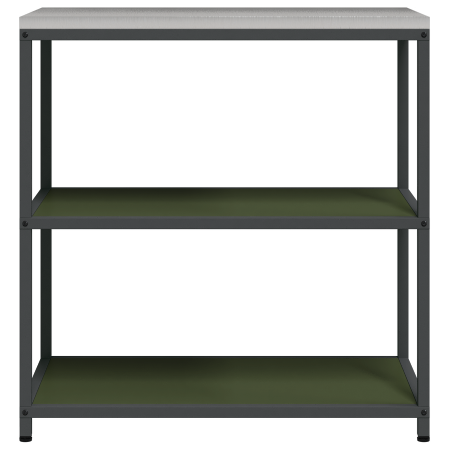 Keuken opslag plank met plank met opslag Olijfgroen 60 x 50 x 92 cm Staal